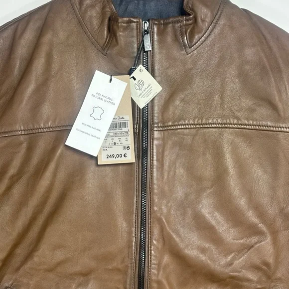 Massimo Dutti Genuine Leather Moto Jacket – New With Tags - Picture 4 of 16